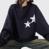 Women Star Graphic Oversized Hoodie