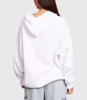 Graphic Pullover White Hoodie