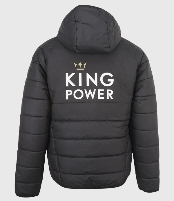 Leicester City King Power Hooded Black Puffer Jacket