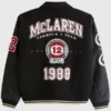 Abercrombie McLaren Formula 1 Team Black Bomber Varsity Jacket