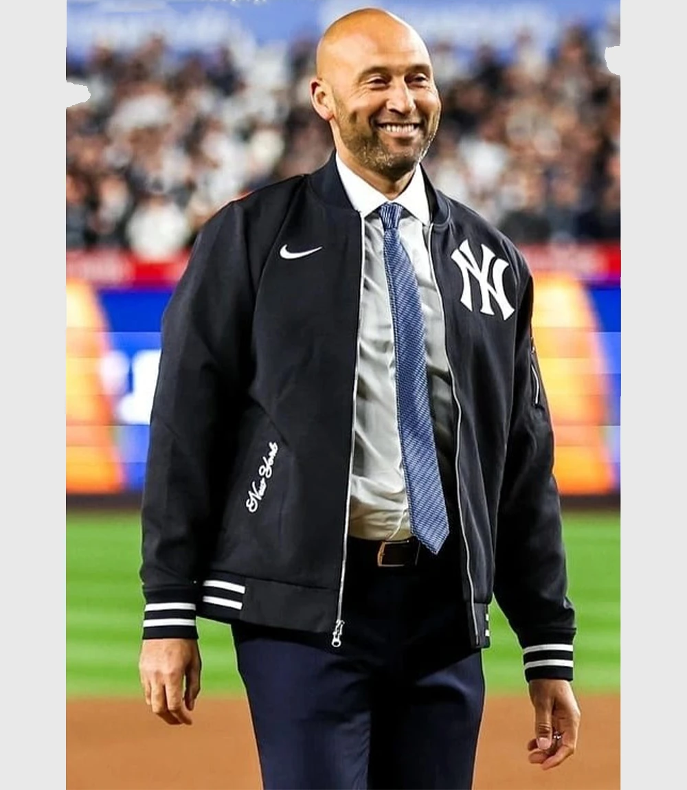 Derek Jeter Yankees Bomber Jacket Black