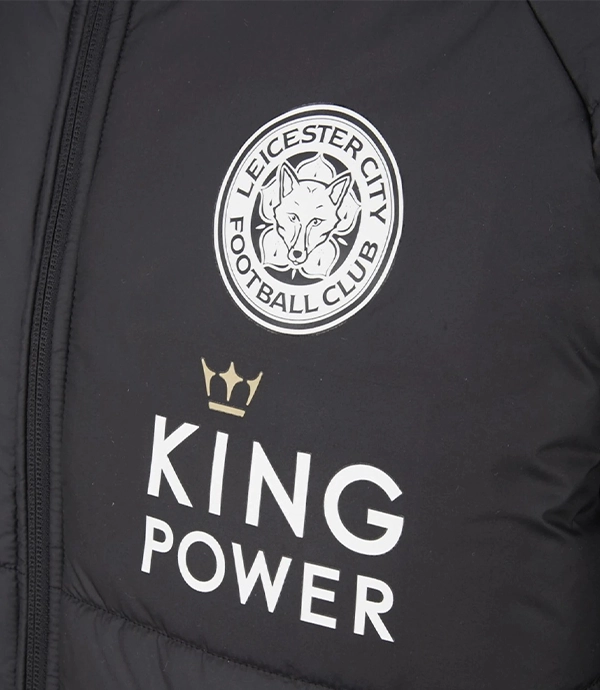 King Power Leicester City Black Hooded Puffer Jacket