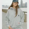 Madhappy Yankees Pinstripe Hoodie Grey