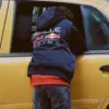 Abercrombie Oracle Red Bull Racing Black Hooded Bomber Jacket