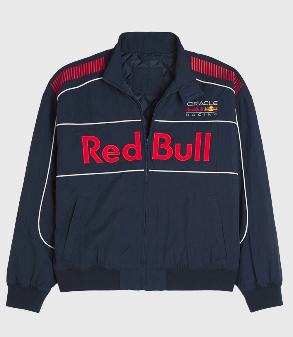 Hollister Oracle Red Bull Racing Graphic Track Blue Jacket
