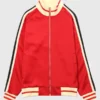 The Talk Akbar Gbajabiamila Red Stripe Trim Varsity Jacket