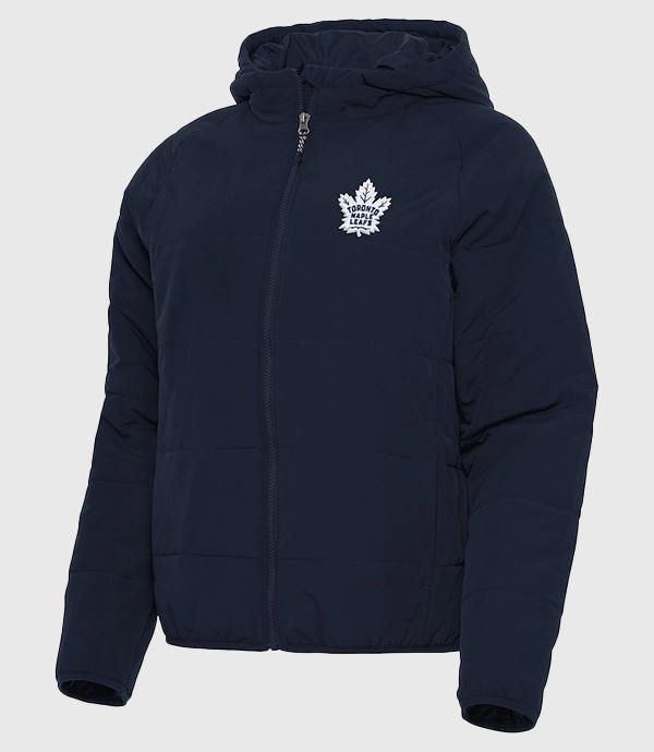 Toronto Maple Leafs Antigua Women's Universe Full-Zip Puffer Jacket - Navy