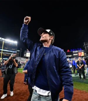Rob Lowe Varsity Bomber Jacket