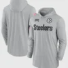 NFL Pittsburgh Steelers Nike Gray 2024 Salute to Service Lightweight Performance Long Sleeve Hoodie