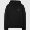 Unisex Coach Signature Tape Hoodie Black