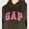 Vintage Brown And Pink Gap Hoodie For Unisex