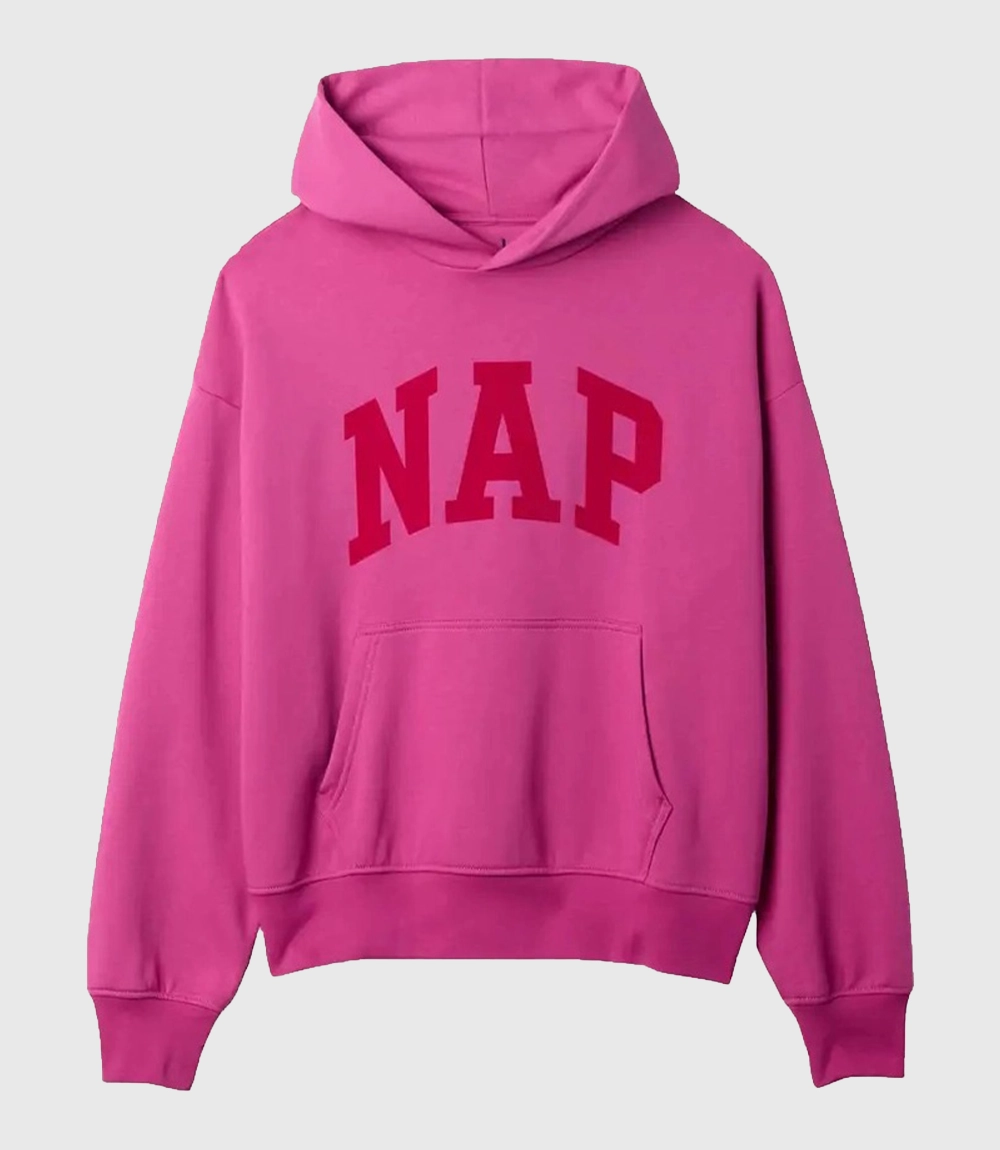Oversized Pink Gap Nap Hoodie For Sale