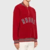RHUDE Jayden Daniels Varsity Half-zip Sweater Jacket