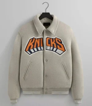 Kith for the New York Knicks Empire Wool Coaches Jacket – Grey