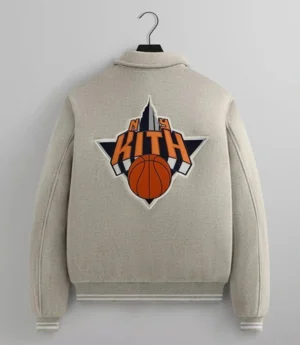Kith for the New York Knicks Empire Wool Coaches Jacket Grey