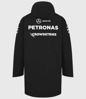 Lewis Hamilton F1 2024 Hooded Black Rain Jacket