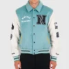 Blue & White Charles Leclerc Mermaid Varsity Jacket