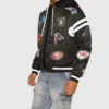 Sarah Clagett NFL Patch Varsity Bomber Jacket