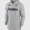 Salute to Service Steelers Gray 2024 Lightweight Performance Long Sleeve Hoodie