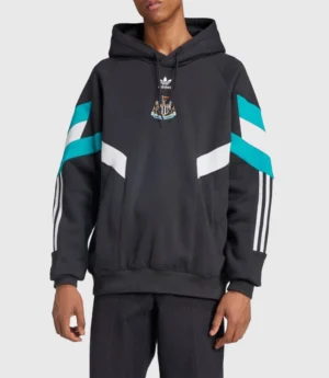 2024 Adidas Newcastle United FC Black Pullover Hoodie