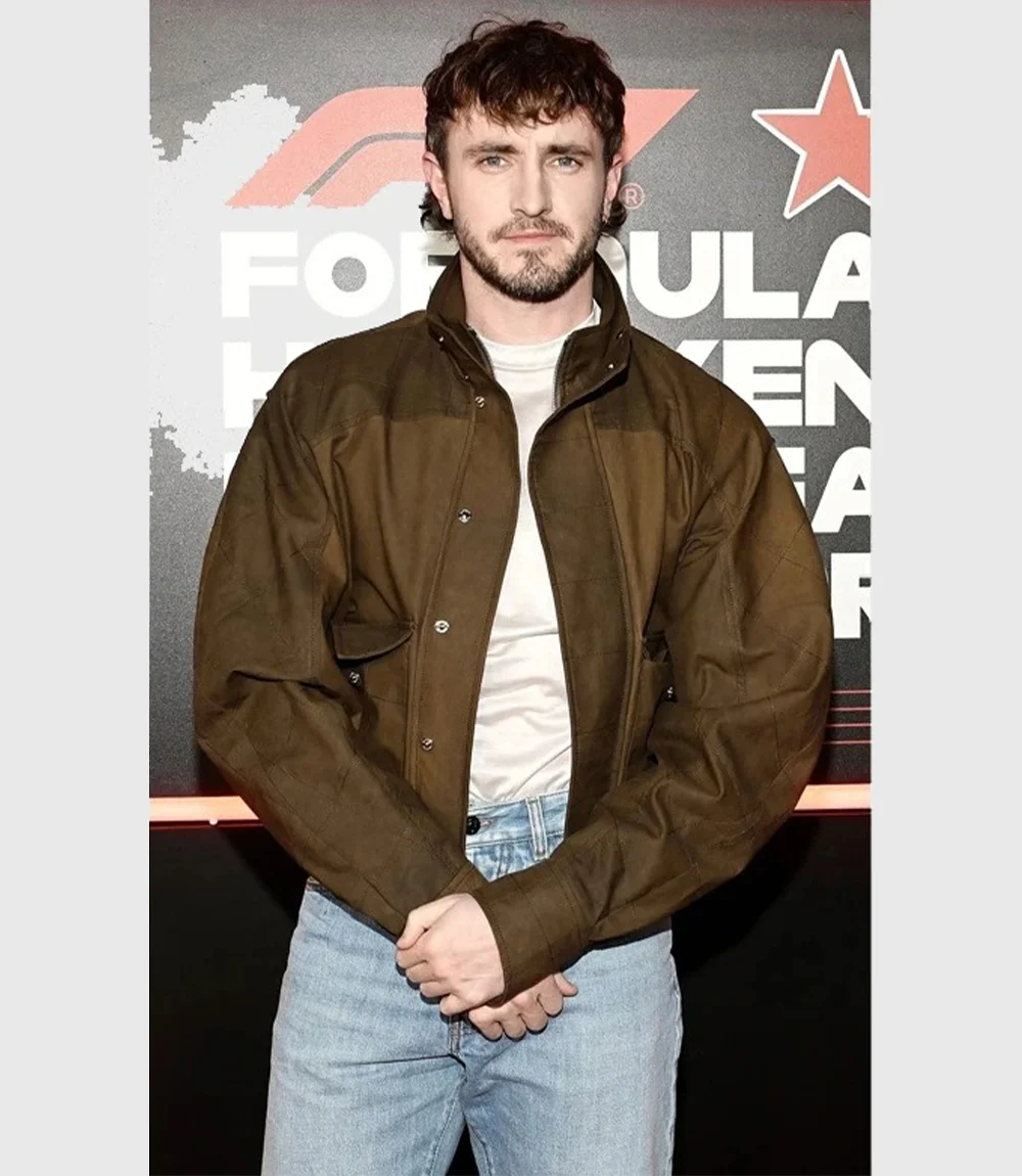 Shop Las Vegas GP Paul Mescal Jacket Brown