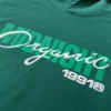 Midnight Organic Puff Print Hoodie Green