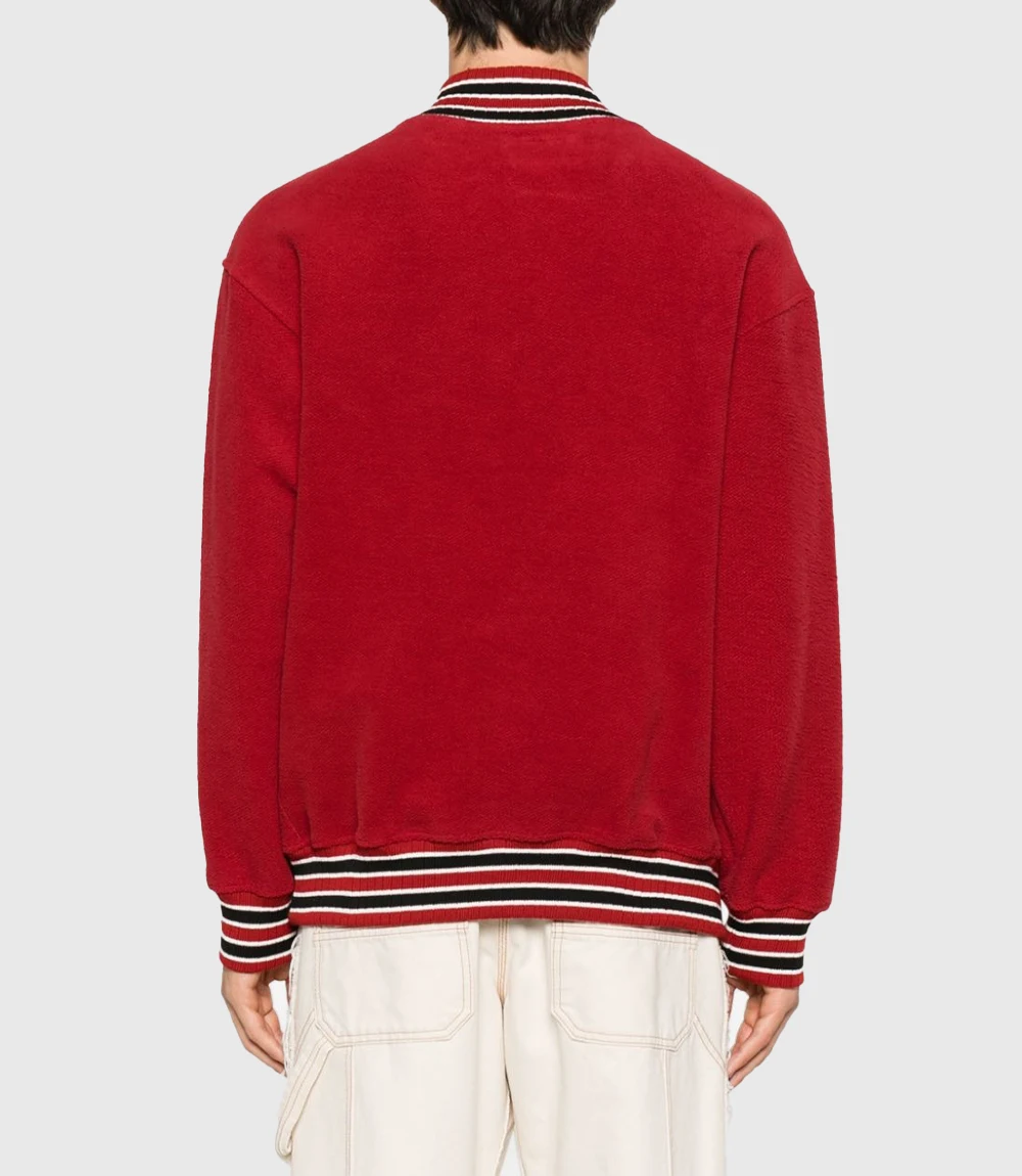 RHUDE Varsity Half-zip Red Jacket