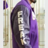 Unisex HOMAGE x Starter Randy Moss GOAT Purple Varsity Bomber Jacket