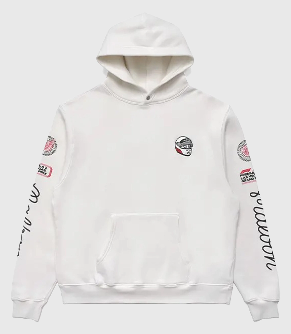 Unisex Malbon x F1 Showdown White Hoodie