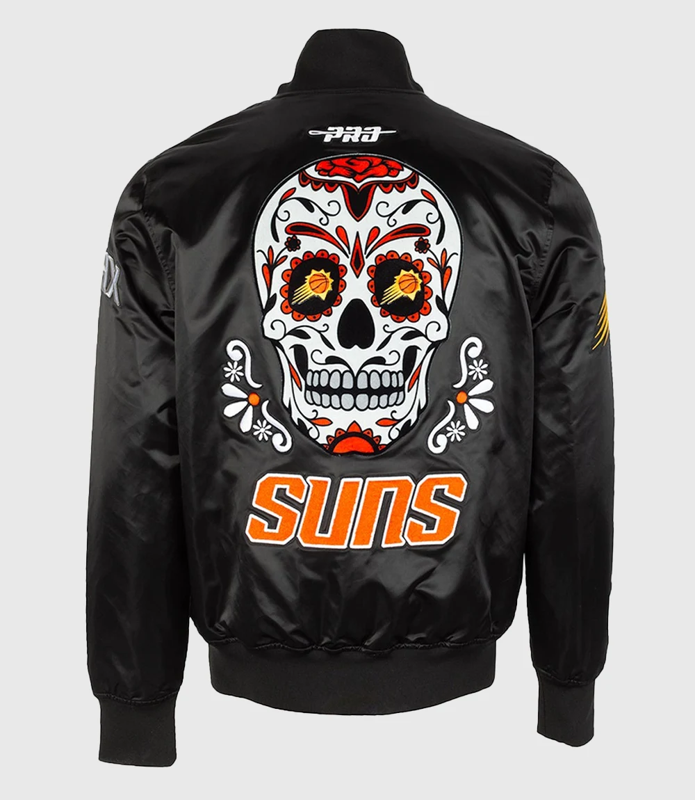 Unisex Black Suns Sugar Skull Jacket