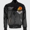 NBA Suns Sugar Skull Black Satin Jacket