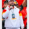 Kansas City Chiefs Travis Kelce Super Bowl Parade White Hooded Jacket