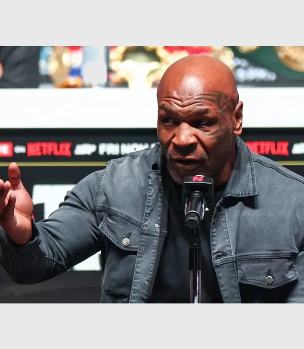 Unisex Mike Tyson Denim Jacket Grey