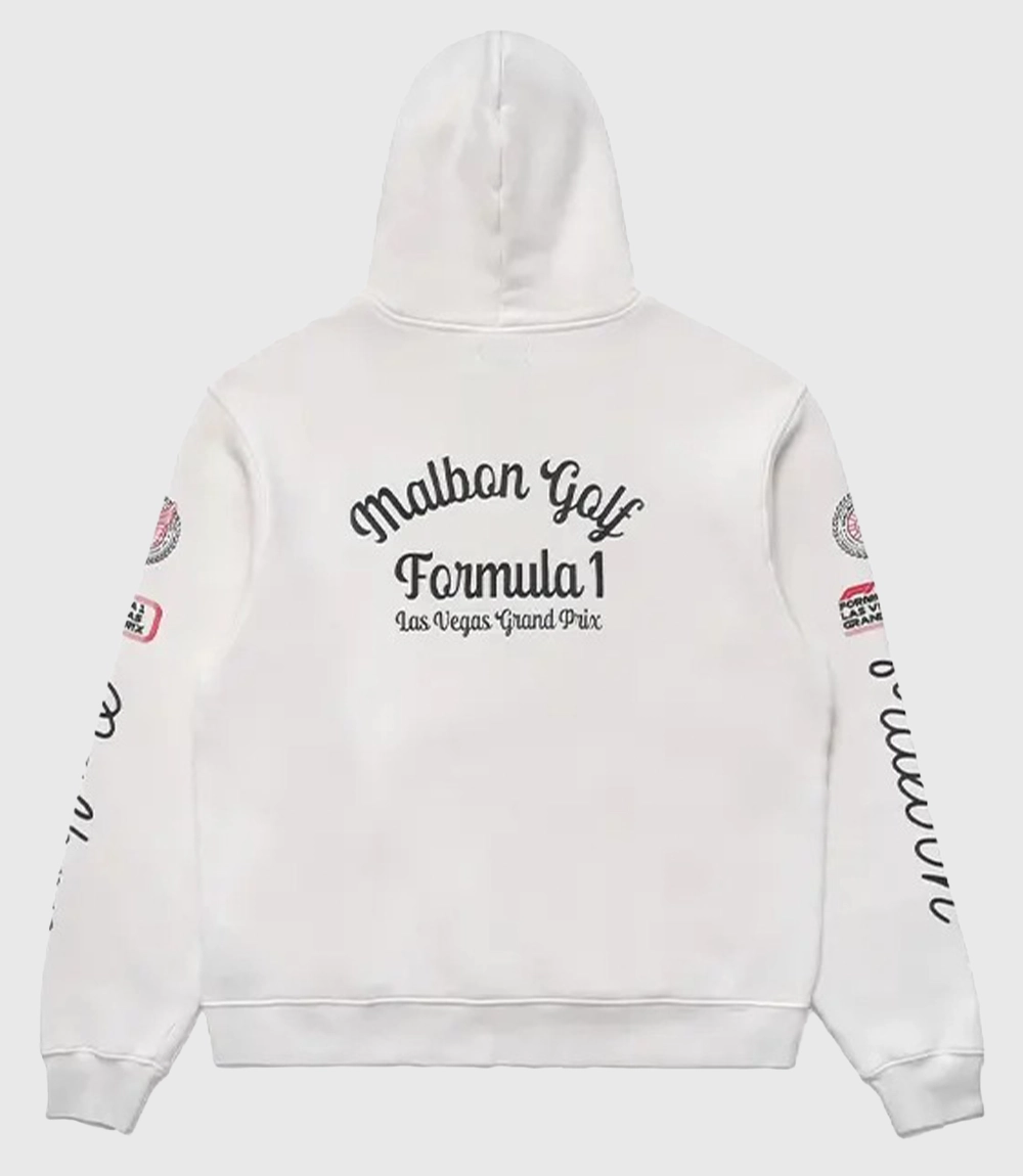 Shop Malbon x F1 Showdown Hoodie White