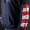 Unisex United We Stand Divided We Fall Hoodie Navy Blue