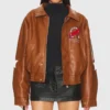 Wish Me Luck Cropped Jacket Brown