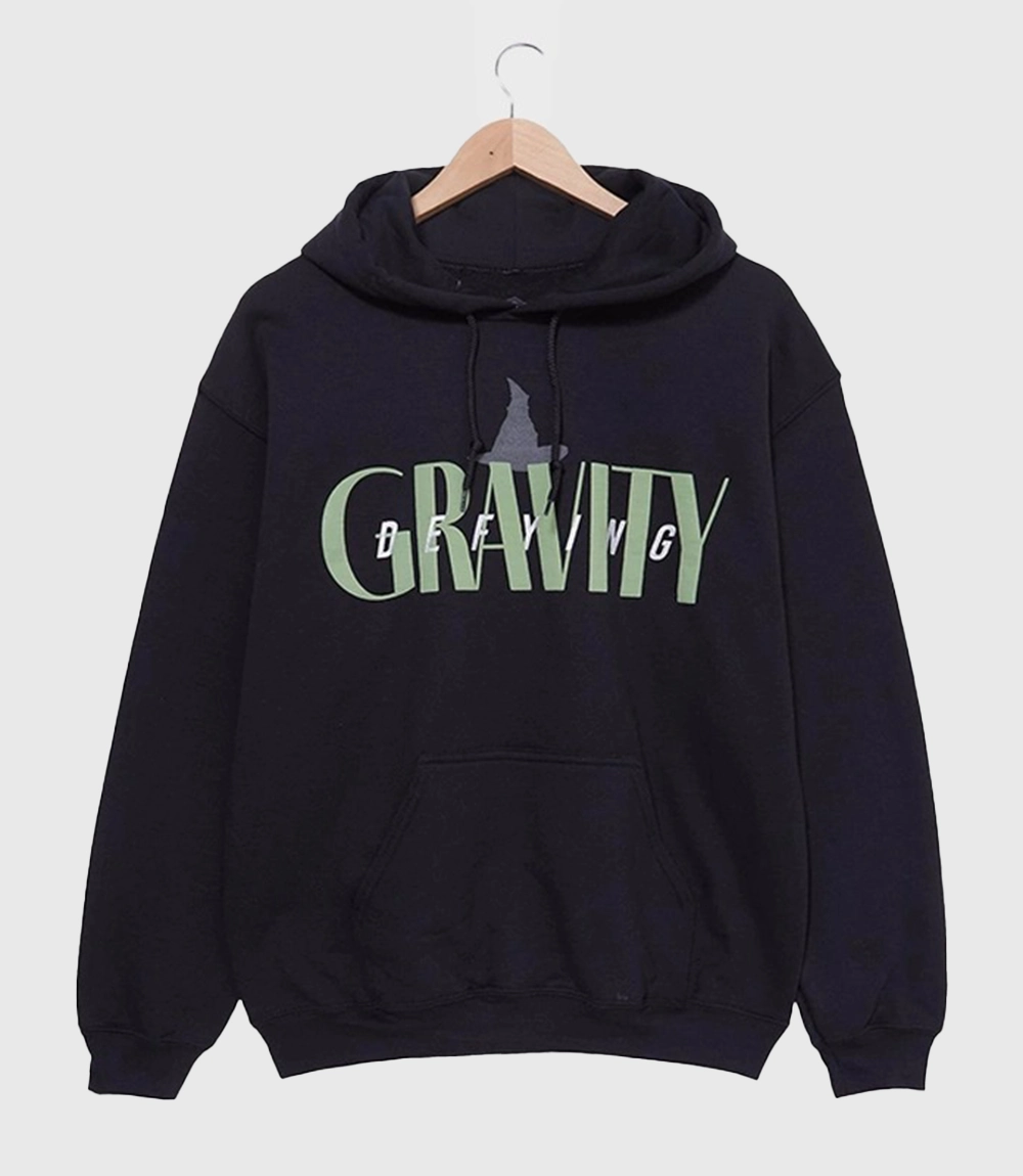 Wicked Defying Gravity Black Fleece Hoodie For Women