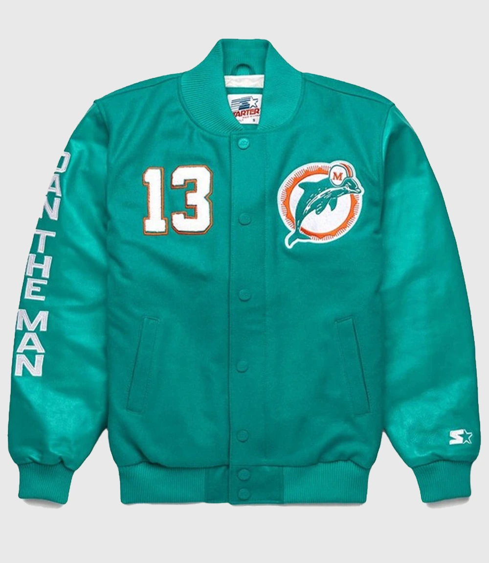 Miami Dolphins HOMAGE x Starter Dan Marino GOAT Varsity Jacket