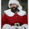 Santa Claus Jason Kelce Coat Red