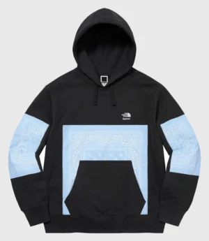 Supreme x The North Face Bandana-Print Black Hoodie