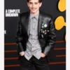 Timothee Chalamet Black Leather Blazer Coat