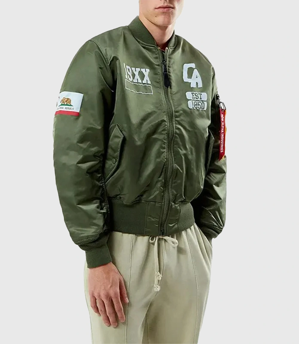 Alpha Industries CA MA-1 Green Bomber Jacket