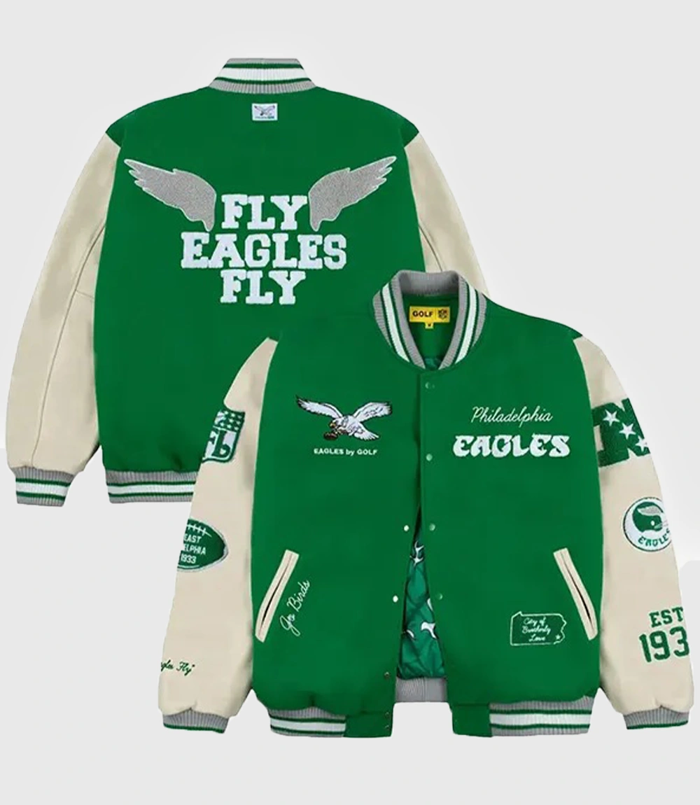 GOLF WANG x NFL Philadelphia Eagles Varsity Letterman Jacket