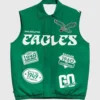 Packers vs Eagles 2025 Game King Gillis Green Vest