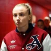 Leah Williamson Arsenal Varsity Jacket Red And White