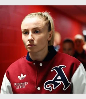 Leah Williamson Arsenal Varsity Jacket Red And White