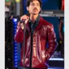 Times Square Performance Joe Jonas Leather Jacket