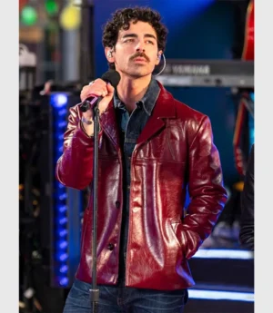 Times Square Performance Joe Jonas Leather Jacket