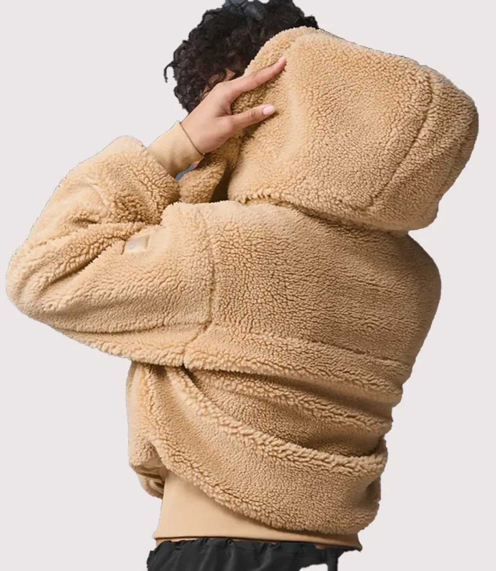 Alo Foxy Sherpa Hooded Jacket Ivory