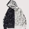 BAPE x Neighborhood Split Camo Shark Full Zip